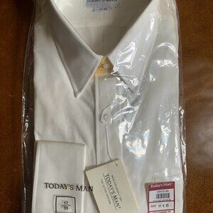 Today's Man Dress Shirt 17 Neck 35 Sleeve